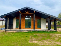 Комбинированный мокрый фасад с планкен