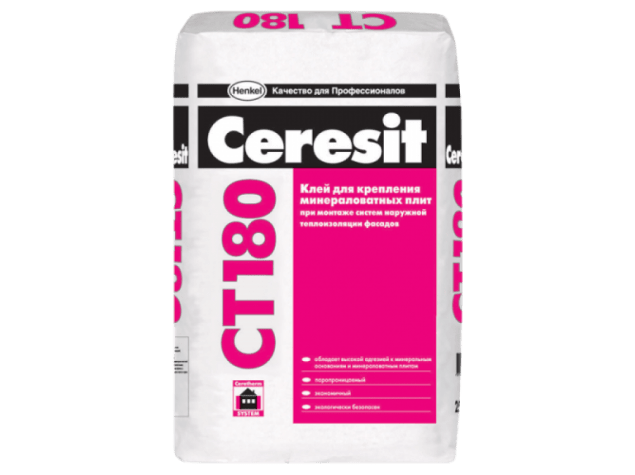 Ceresit CT 180 - Клеевой состав для минеральной ваты